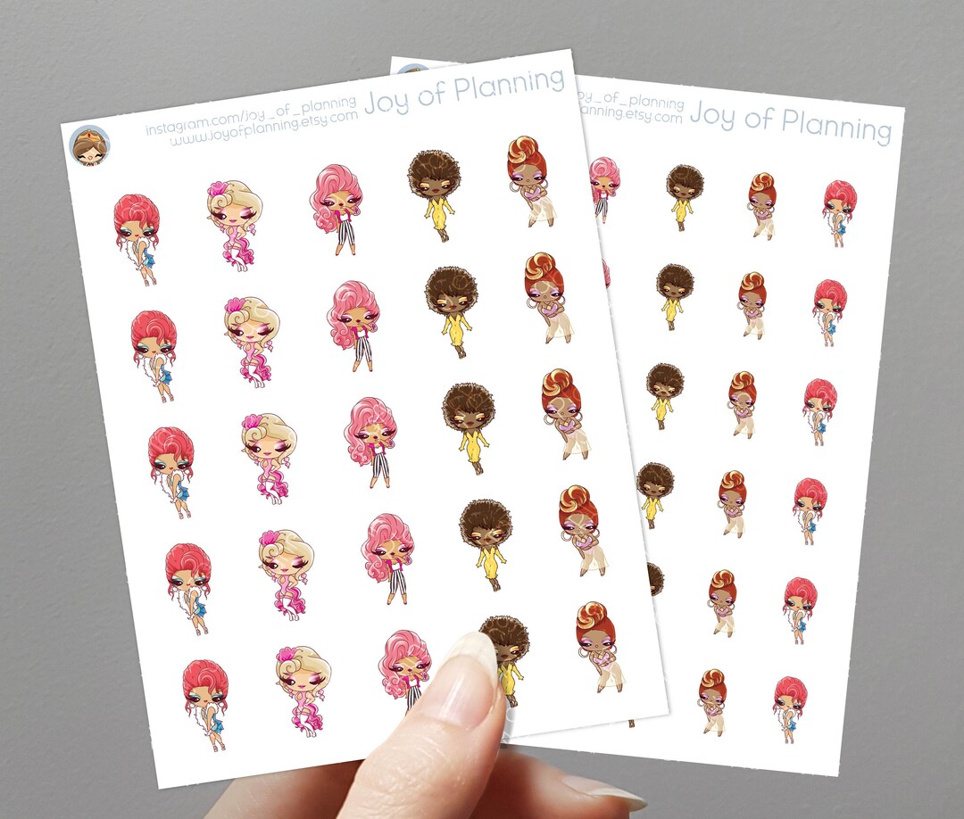 Drag Queen Stickers / Pride Stickers / Planner Stickers / Etsy