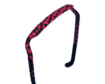Buffalo Plaid Wrapped Headband by Zazzy Bandz: Available in Original Fit or Slim-Relaxed Fit