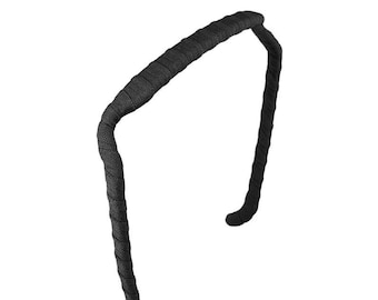 Black Wrapped Headband: Slim Relaxed Fit, Headache-Free Style