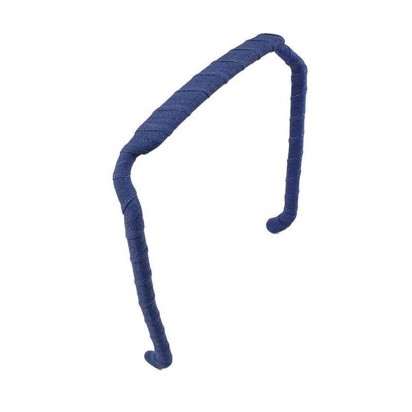 Navy Blue Wrapped Headband by Zazzy Bandz, the Redesigned Headband That Fits Like Sunglasses