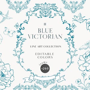 Barokke lijntekeningen bruiloft clipart-Vintage Victoriaanse bruiloft embleem - blauwe chinoiserie bruiloft SVG - Royal Ornamental lijst digitale download