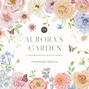 Aquarell Frühlingsblumen Clipart- Sommer Pastell Aquarell Wildblumen- Helle Blumen Clipar- Helle Aquarell Blumen Png Hochzeit einladen