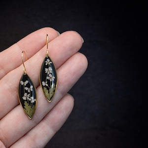 Meadow flower earrings/real flower earrings/botanical jewelry/woodland earrings image 5