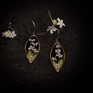 Meadow flower earrings/real flower earrings/botanical jewelry/woodland earrings image 2