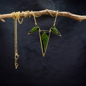 Real fern necklace/botanical necklace/boho jewelry/terrarium jewelry/gift for her