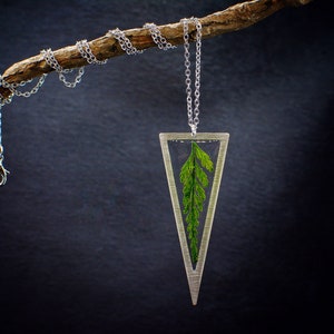 Fern necklace/silver Fern necklace/boho jewelry/botanical handmade jewelry