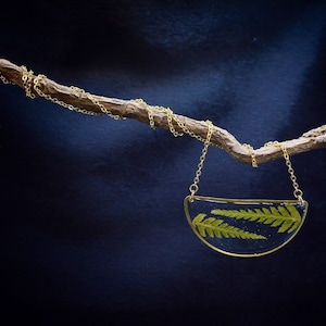 Fern necklace/real Fern jewelry/handmade nature jewelry/gift for her
