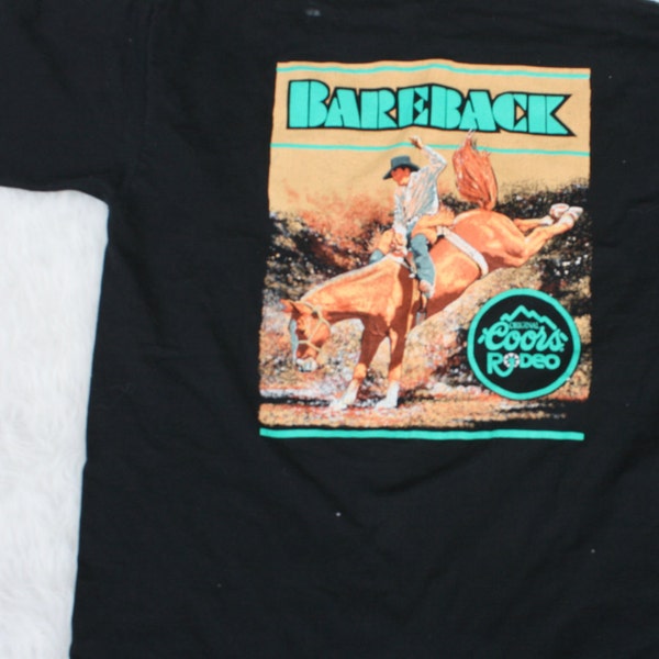 Vintage Coors Bareback Rodeo T-Shirt / Vintage Coors Rodeo Shirt / Vintage Coors Shirt / Rodeo Shirt / Vintage Beer Shirt