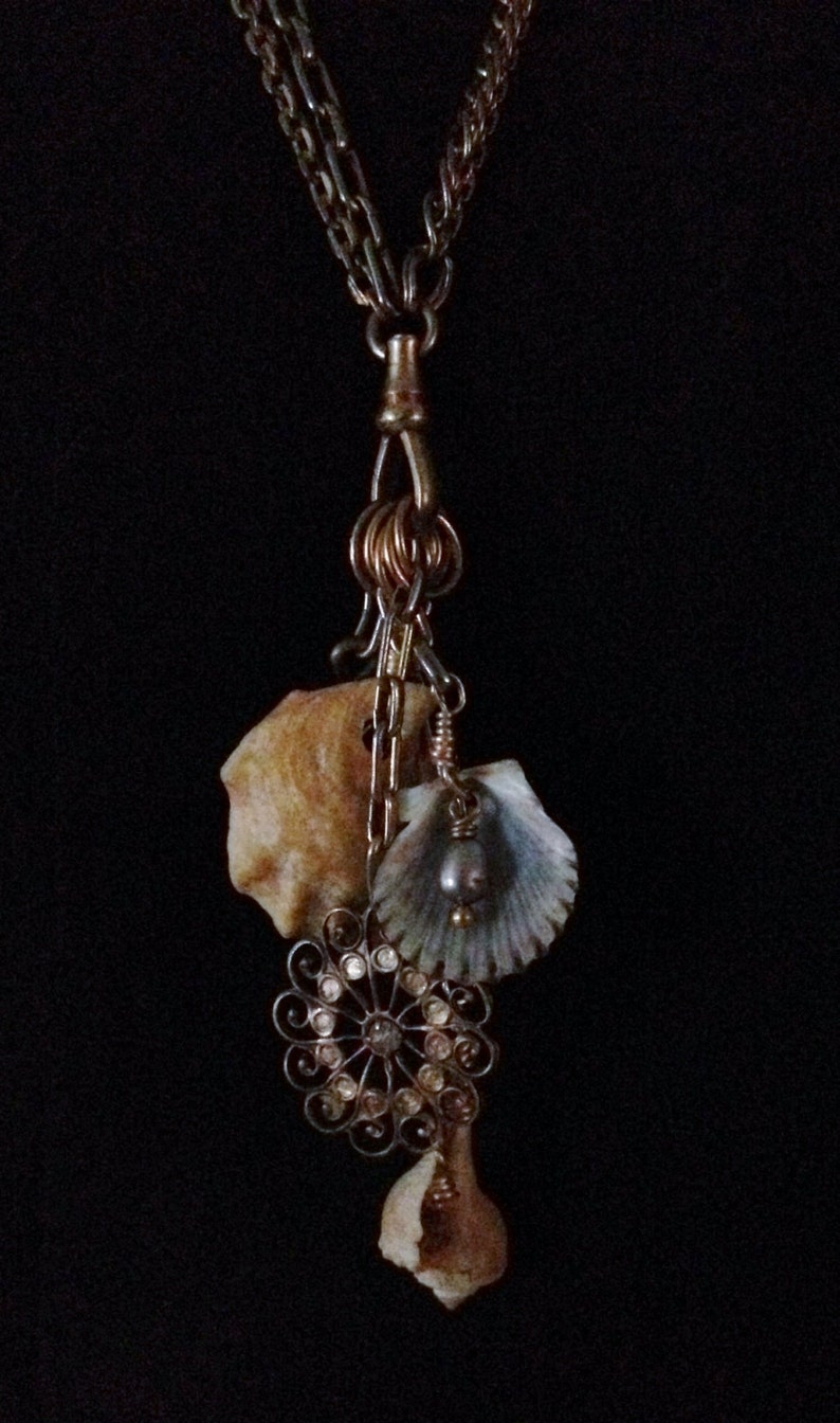 Sea Shell Charm Necklace Pendant Necklace INTERCHANGABLE Etsy