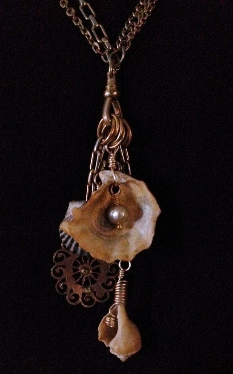 Sea Shell Charm Necklace Pendant Necklace INTERCHANGABLE Etsy