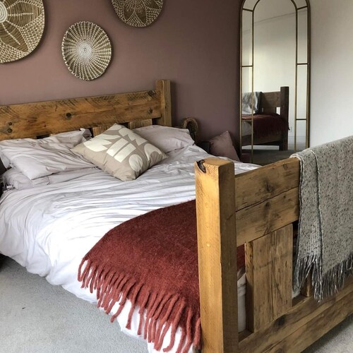 Handmade Chunky Rustic Bed Farmhouse Style High - Etsy UK