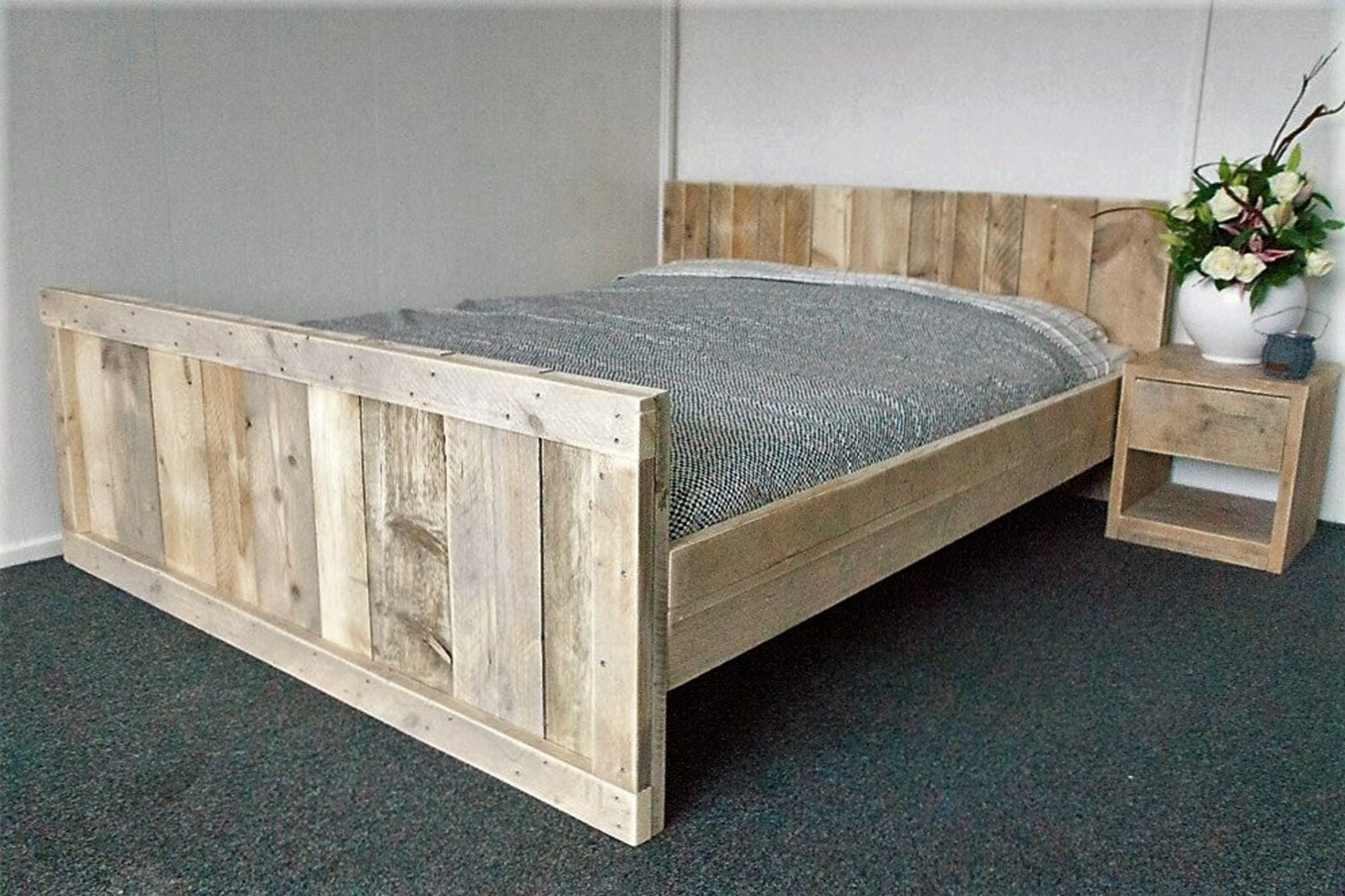 Handmade Chunky Rustic Wooden Bed Reclaimed Clear Finish Etsy UK