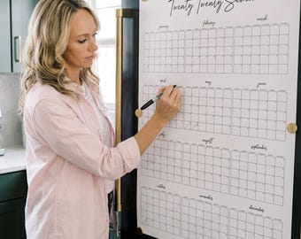 Calendario de pared 2027 con vista general del año, póster de 24x36 pulgadas, calendario gigante.