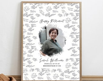 Livro de assinaturas para aposentadoria, Presentes de aposentadoria para mulheres, Alternativa ao livro de assinaturas tradicional, Livro de assinaturas para eventos, Presente para festa de aposentadoria, Presente de aposentadoria personalizado