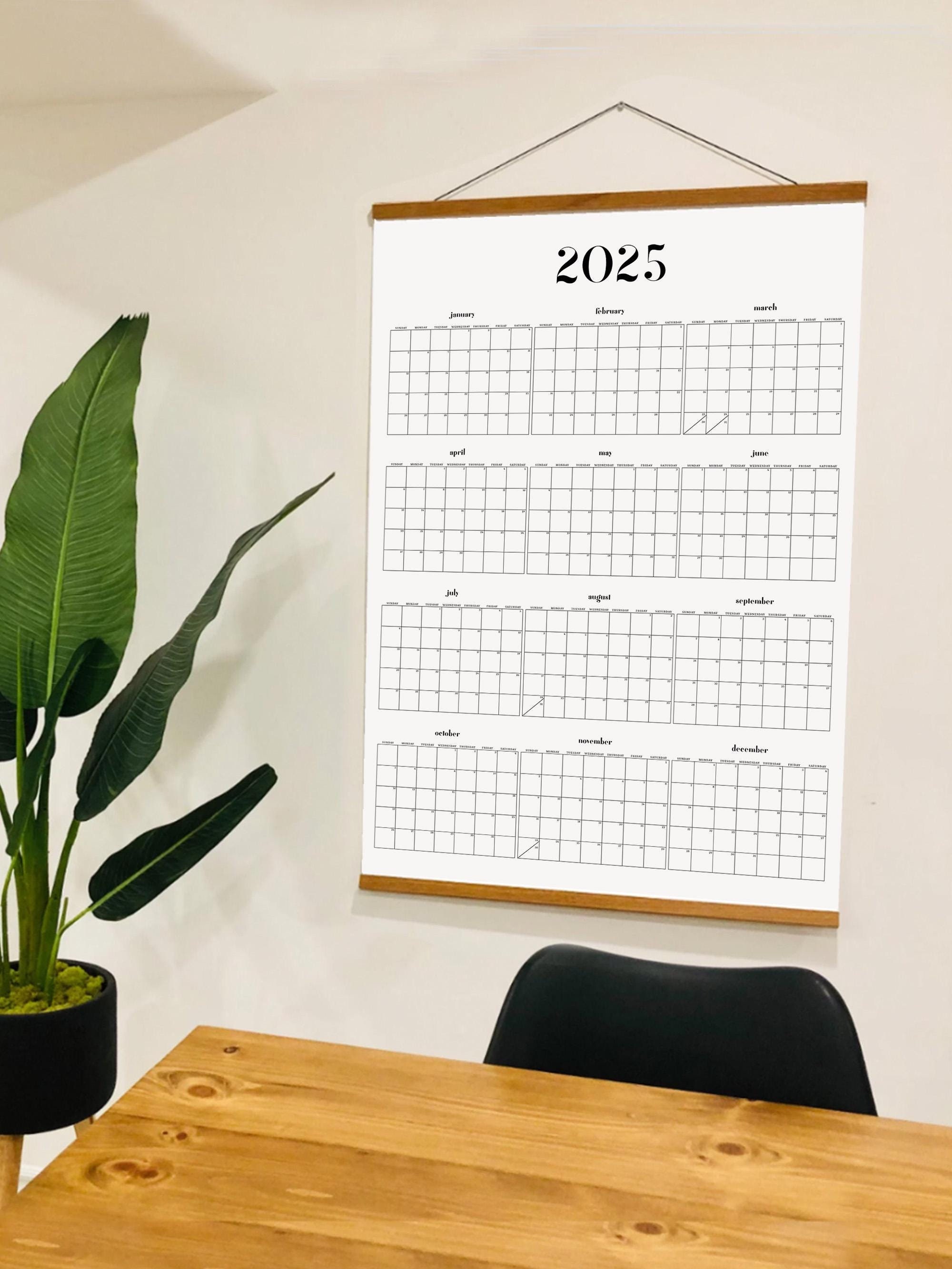 Year calendar 2025, Giant wall calendar, 2025 Year at a glance calendar, Year wall calendar, 2025 wall calendar, 2025 year wall calendar