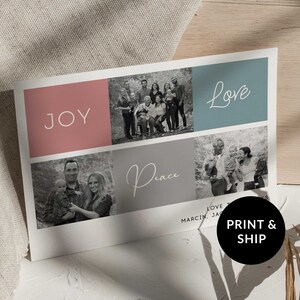 Carte de Noël personnalisée, carte photo pour les fêtes, cartes de Noël avec photo, cartes de Noël de famille, carte de vœux numérique