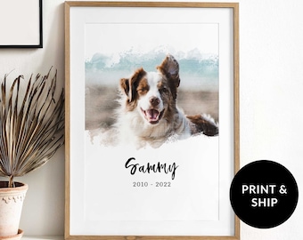 Pet Memorial Gifts, Dog Memorial Idea, Dead Pet Memorials, Loss of Pet Gift, Pet Memorial, Dog Memorial Painting, Custom Watercolor Portrait