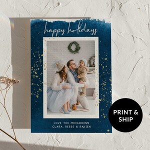 Carte photo de Noël, carte photo de vacances, carte de Noël de famille, carte de voeux, carte de joyeuses fêtes, carte de vœux tendance, bricolage de Noël