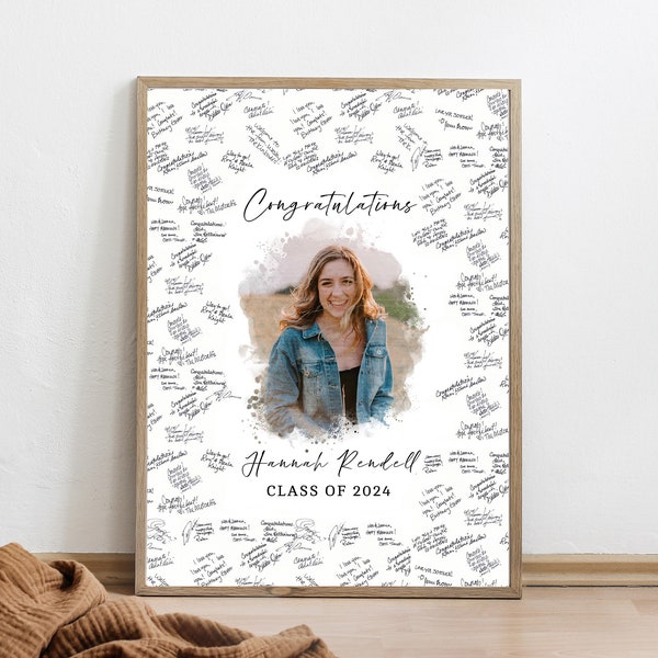 Graduation Guest Book Alternative 2024, Graduation Guest Book 2024, Personalized Guestbook Sign, Guestbook Grad Alternative, Class of 2024