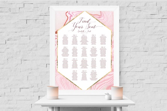 Seating Chart Template Etsy