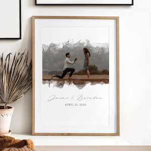 Custom Watercolor Portrait, Watercolor Portrait From Photo, Wedding Watercolor Painting, Engagement Print Gift, Personalized Birthday Gift