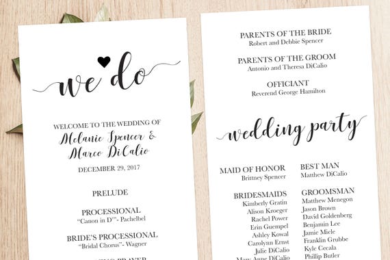 wedding ceremony booklet printable modern wedding program template classic ceremony program template ceremony order of service isp061 wedding ceremony booklet template