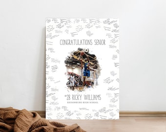 Basketball Senior Night Poster, Basketball Senior Night Gift Idea, Senior Night Basketball Gifts, Graduation Guest Book Alternative 2026