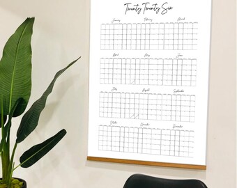 2026 Large Wall Calendar Digital File, 2026 Wall Calendar Poster PDF, Year At A Glance Wall Planner, Giant Calendar Poster, Calendar 2026