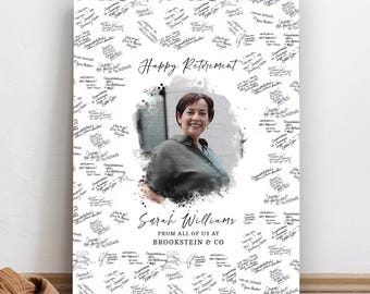 Retirement Guest Book, Retirement Gifts for women, Guest Book Alternative, Event Guest Book, Retirement Party Gift, Custom Retirement Gift