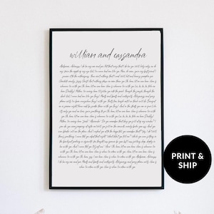 Affiche personnalisée de paroles de chanson pour le cadeau de mariage de fils, impression de voeux de mariage de mari et de femme, cadeau d'anniversaire de papier d'affiche de voeux de mariage personnalisé