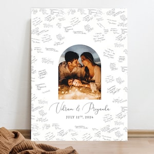 Wedding Guest Book Alternative, Guest Book Wedding, Personalized Guestbook Sign, Guestbook Wedding Alternative, Custom Watercolor Portrait,