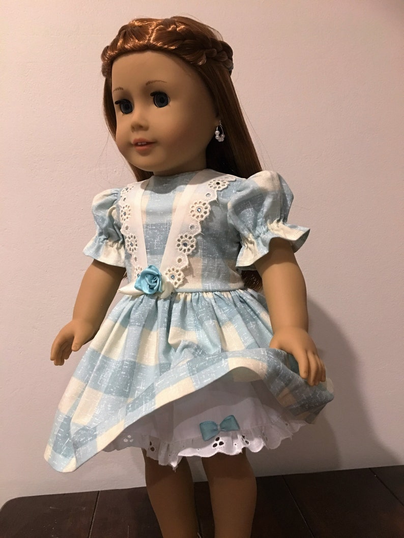OOAK Eyelet Front Dress fits American girl dolls Etsy
