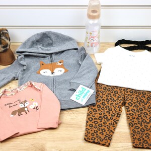 Reborn and Silicone Baby Doll Gift Box Opening, Baby Clothes, Baby Girl Fox, Woodland Animals image 3