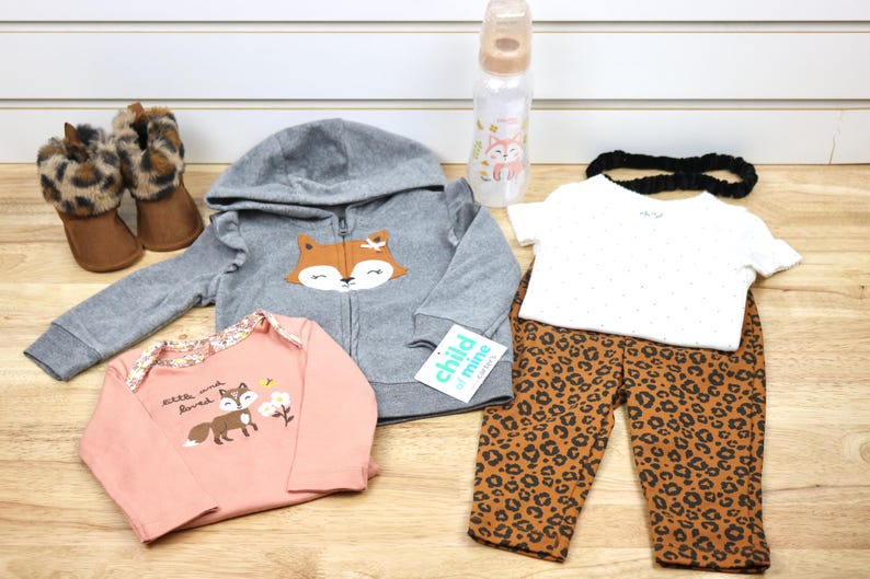 Reborn and Silicone Baby Doll Gift Box Opening, Baby Clothes, Baby Girl Fox, Woodland Animals image 3