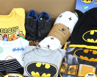 Batman Gift Box Opening, Baby Shower Reborn and Silicone Doll Accessories Super Hero