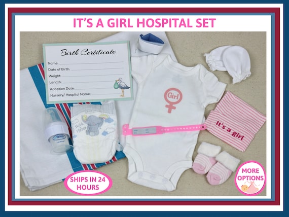 Hospital Sets for Reborn Baby Dolls, Silicone Baby Dolls, Keepsake Gift, Homebirth, Newborn Baby Gift Set, Baby Hospital Sets, Gender Reveal