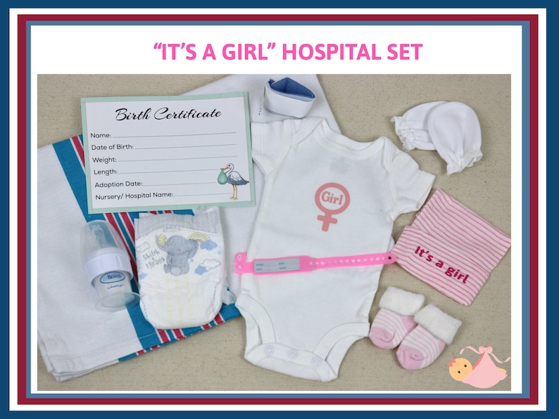 Hospital Sets for Reborn And Silicone Baby Dolls, Keepsake Gift, Home birth, Newborn Infant Clothes, Gender Reveal image 2