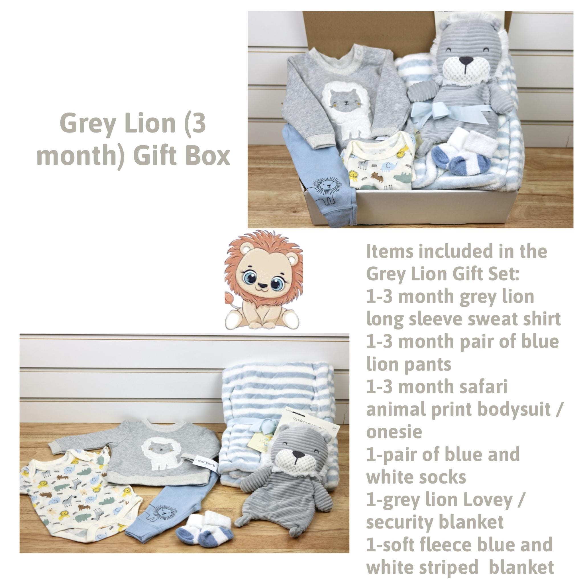 Lion Baby Shower Clothing Gift Box Opening, Newborn Infant Clothes ...