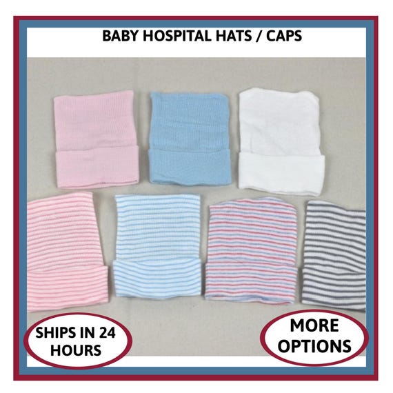 Newborn Hospital Baby Hats / Caps, Hospital ID Band / Bracelet, Reborn and Silicone Dolls, Homebirth, Welcome Home Gift