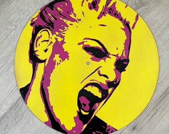 Handmade Pink 12” Vinyl LP Art