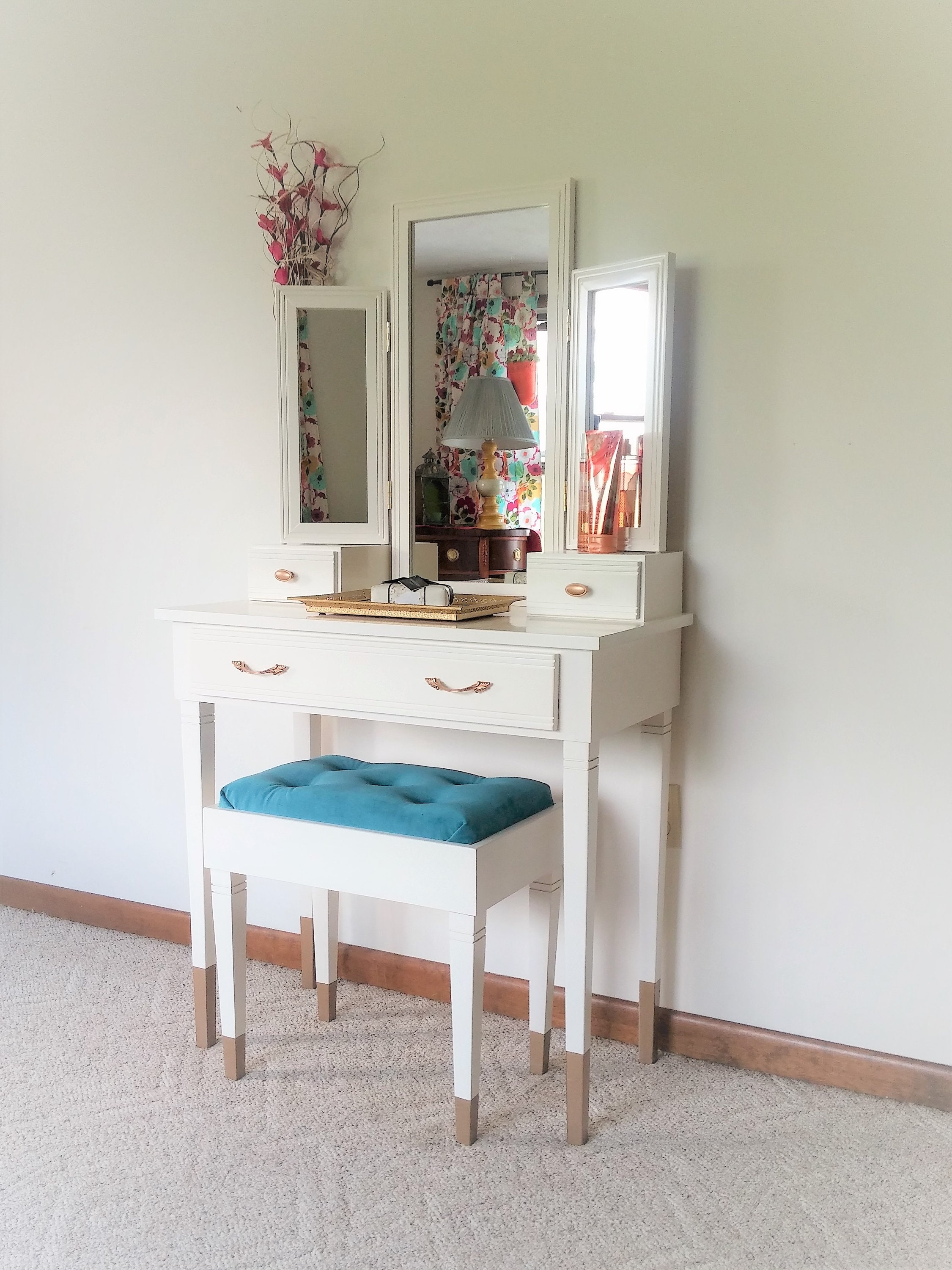 Elegant Empress Gold Makeup Vanity Table Etsy