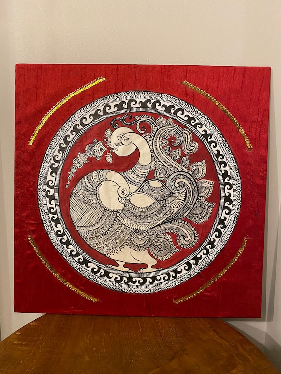 Kalamkari Art on Canvas Etsy UK