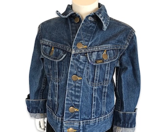 4-5years Vintage kids dark wash denim jacket Lee made in Canada