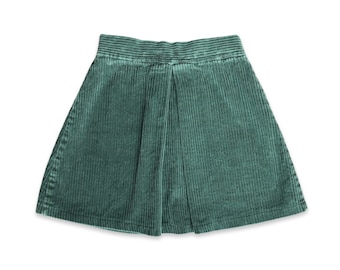 6years kids dark green corduroy a-line mini skirt