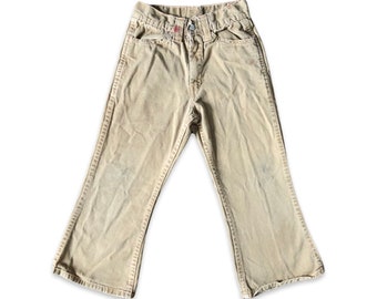 8years Vintage 60’s/70’s light brown flared jeans, light staining