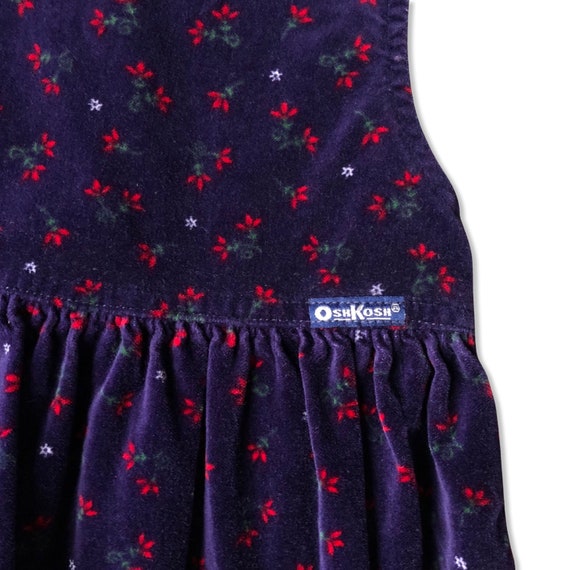 2T toddler sleeveless dark purple floral velvetee… - image 3