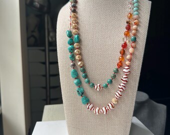 Hand Knotted Semi Precious Stone Necklace
