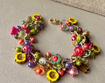 Floral-Themed Cluster Bracelet