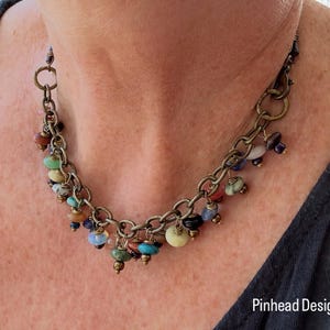 Chandelier Necklace: Semi-Precious Stones