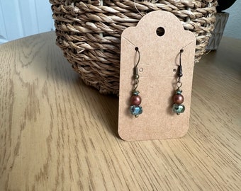 Czech Glass and Crystal Earrings